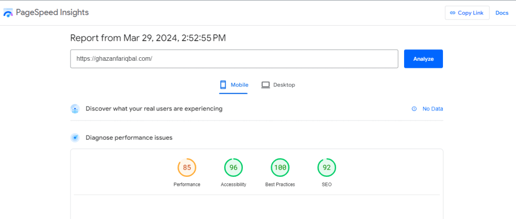 What is google pagespeed insight