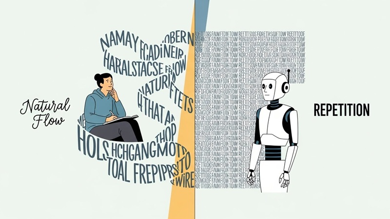 Natural Flow vs Repetition in writing